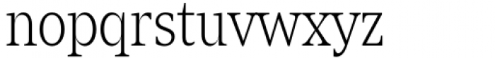 Zin Serif Condensed Light Font LOWERCASE