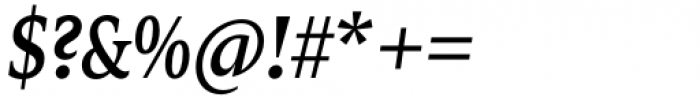 Zin Serif Condensed Medium Italic Font OTHER CHARS