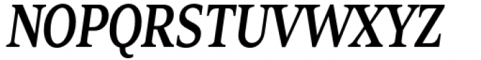 Zin Serif Condensed Medium Italic Font UPPERCASE