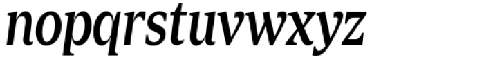 Zin Serif Condensed Medium Italic Font LOWERCASE