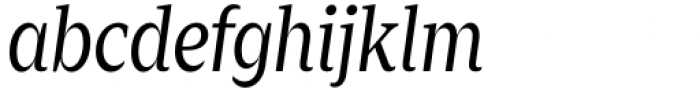 Zin Serif Condensed Regular Italic Font LOWERCASE