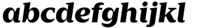 Zin Serif Extended Black Italic Font LOWERCASE