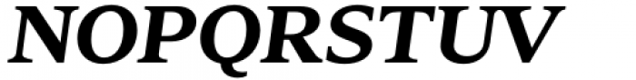 Zin Serif Extended Bold Italic Font UPPERCASE