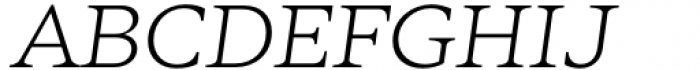 Zin Serif Extended Light Italic Font UPPERCASE