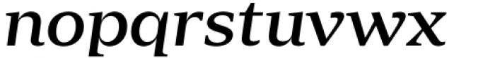 Zin Serif Extended Medium Italic Font LOWERCASE