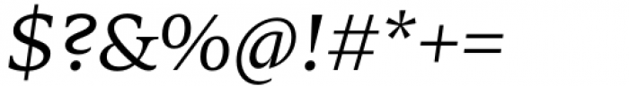 Zin Serif Extended Regular Italic Font OTHER CHARS