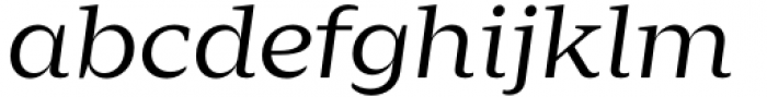 Zin Serif Extended Regular Italic Font LOWERCASE