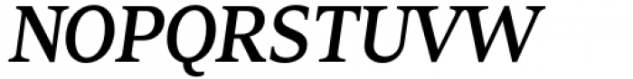 Zin Serif Medium Italic Font UPPERCASE