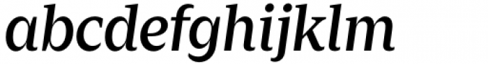 Zin Serif Medium Italic Font LOWERCASE