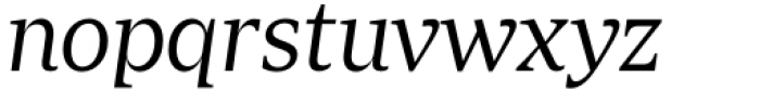 Zin Serif Regular Italic Font LOWERCASE