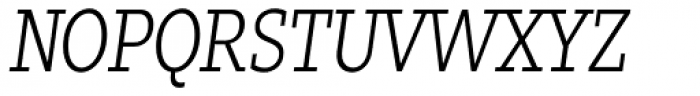Zin Slab Condensed Light Italic Font UPPERCASE