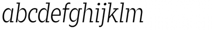 Zin Slab Condensed Light Italic Font LOWERCASE