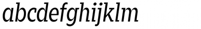 Zin Slab Condensed Regular Italic Font LOWERCASE