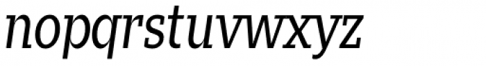 Zin Slab Condensed Regular Italic Font LOWERCASE