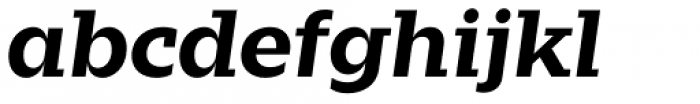 Zin Slab Extended Bold Italic Font LOWERCASE