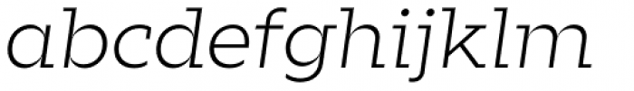 Zin Slab Extended Light Italic Font LOWERCASE