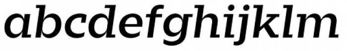 Zin Slab Extended Medium Italic Font LOWERCASE