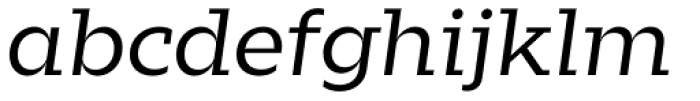 Zin Slab Extended Regular Italic Font LOWERCASE