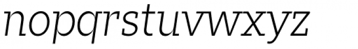 Zin Slab Light Italic Font LOWERCASE