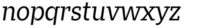 Zin Slab Regular Italic Font LOWERCASE
