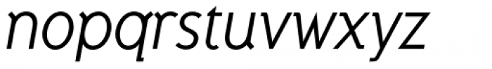 Zinc Italic Font LOWERCASE