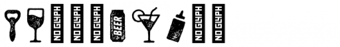 Zing Goodies BBQ Icons Grunge Font OTHER CHARS