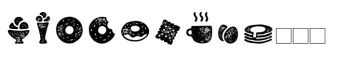 Zing Rust Zing Goodies Bakery Icons Grunge Font UPPERCASE