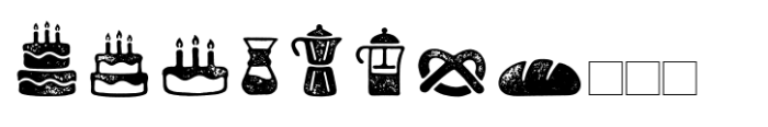 Zing Rust Zing Goodies Bakery Icons Grunge FONT
