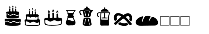Zing Rust Zing Goodies Bakery Icons FONT