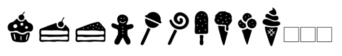 Zing Rust Zing Goodies Bakery Icons Font LOWERCASE