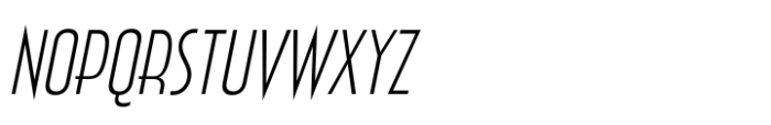 Zingende Extra Light Oblique Font LOWERCASE
