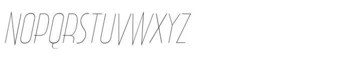 Zingende Hairline Oblique Font UPPERCASE