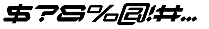 Zirox Cyberpunk Italic Font OTHER CHARS
