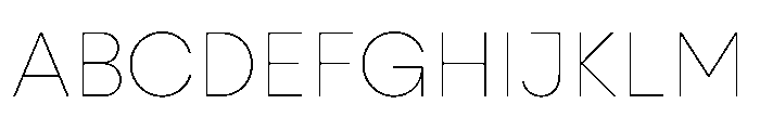 ZimulaStandard Thin Font UPPERCASE