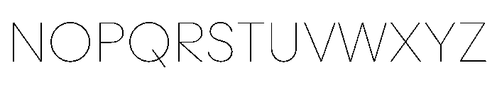 ZimulaStandard Thin Font UPPERCASE