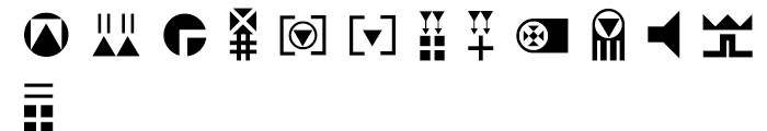 Znak Symbols 1 Font LOWERCASE