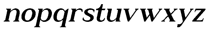 Zn Relyne Bold Oblique Font LOWERCASE