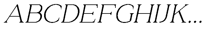 Zn Relyne Extra Light Oblique Font UPPERCASE