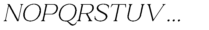 Zn Relyne Extra Light Oblique Font UPPERCASE