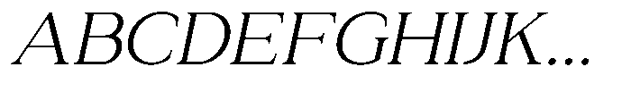 Zn Relyne Light Oblique Font UPPERCASE
