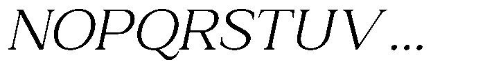 Zn Relyne Light Oblique Font UPPERCASE