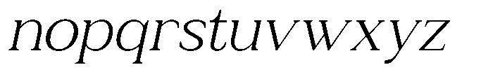 Zn Relyne Light Oblique Font LOWERCASE