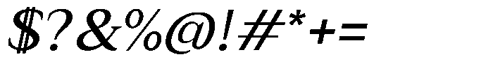 Zn Relyne Medium Oblique Font OTHER CHARS