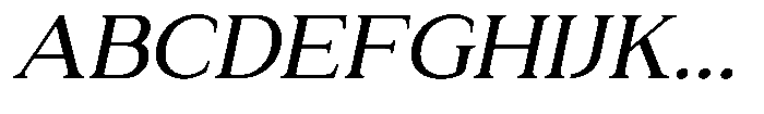 Zn Relyne Medium Oblique Font UPPERCASE