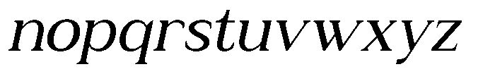 Zn Relyne Medium Oblique Font LOWERCASE