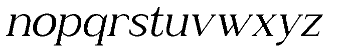 Zn Relyne Oblique Font LOWERCASE