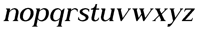 Zn Relyne Semi Bold Oblique Font LOWERCASE