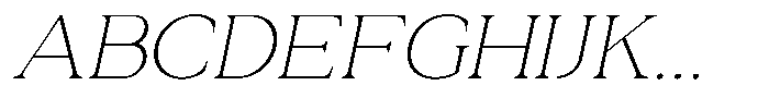 Zn Relyne Thin Oblique Font UPPERCASE