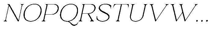 Zn Relyne Thin Oblique Font UPPERCASE