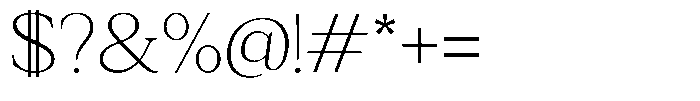 Zn Relyne Thin Font OTHER CHARS